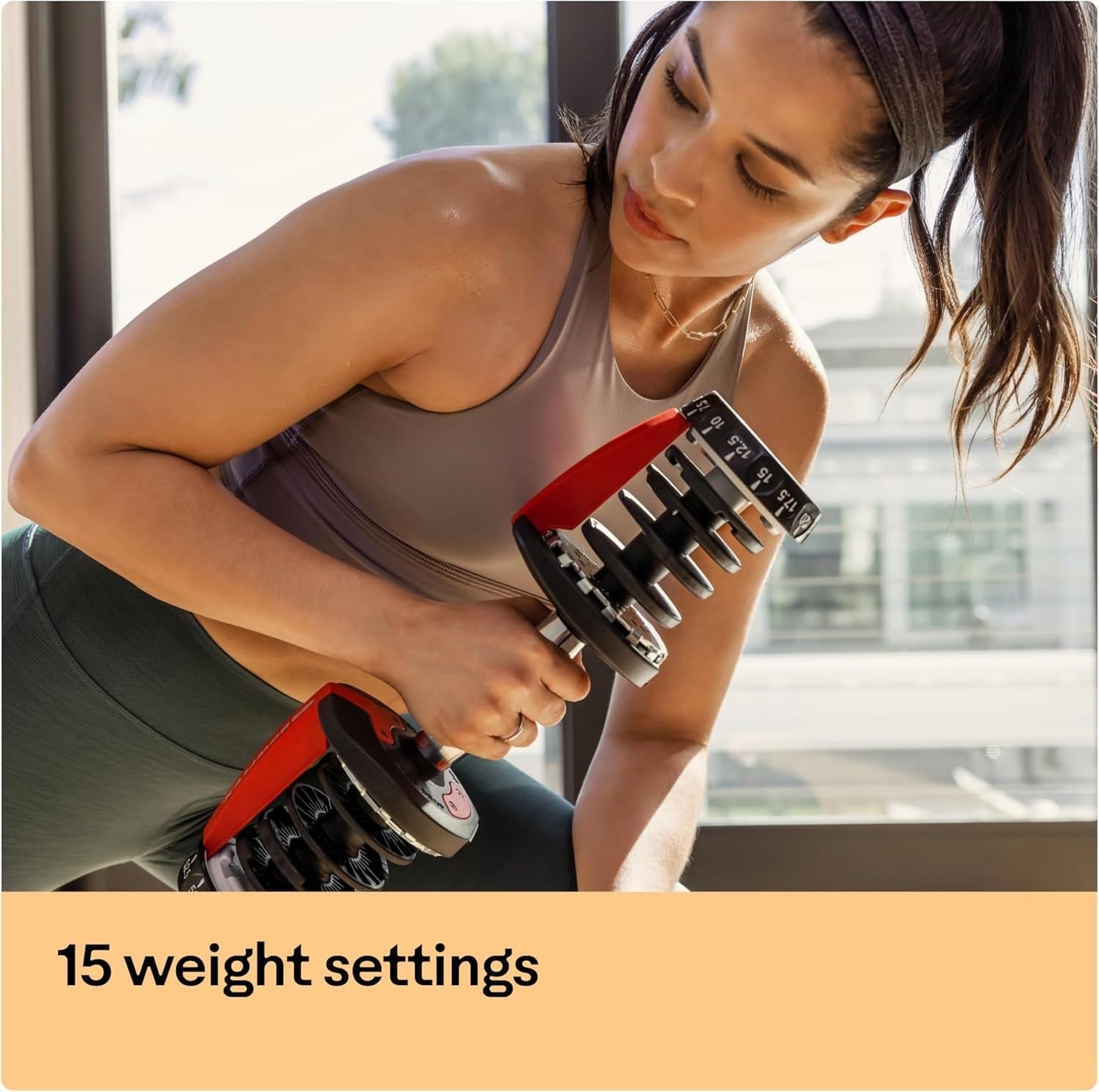 Adjustable Dumbbell 2–24KG Quick Dial Space Saving Home Gym Weight