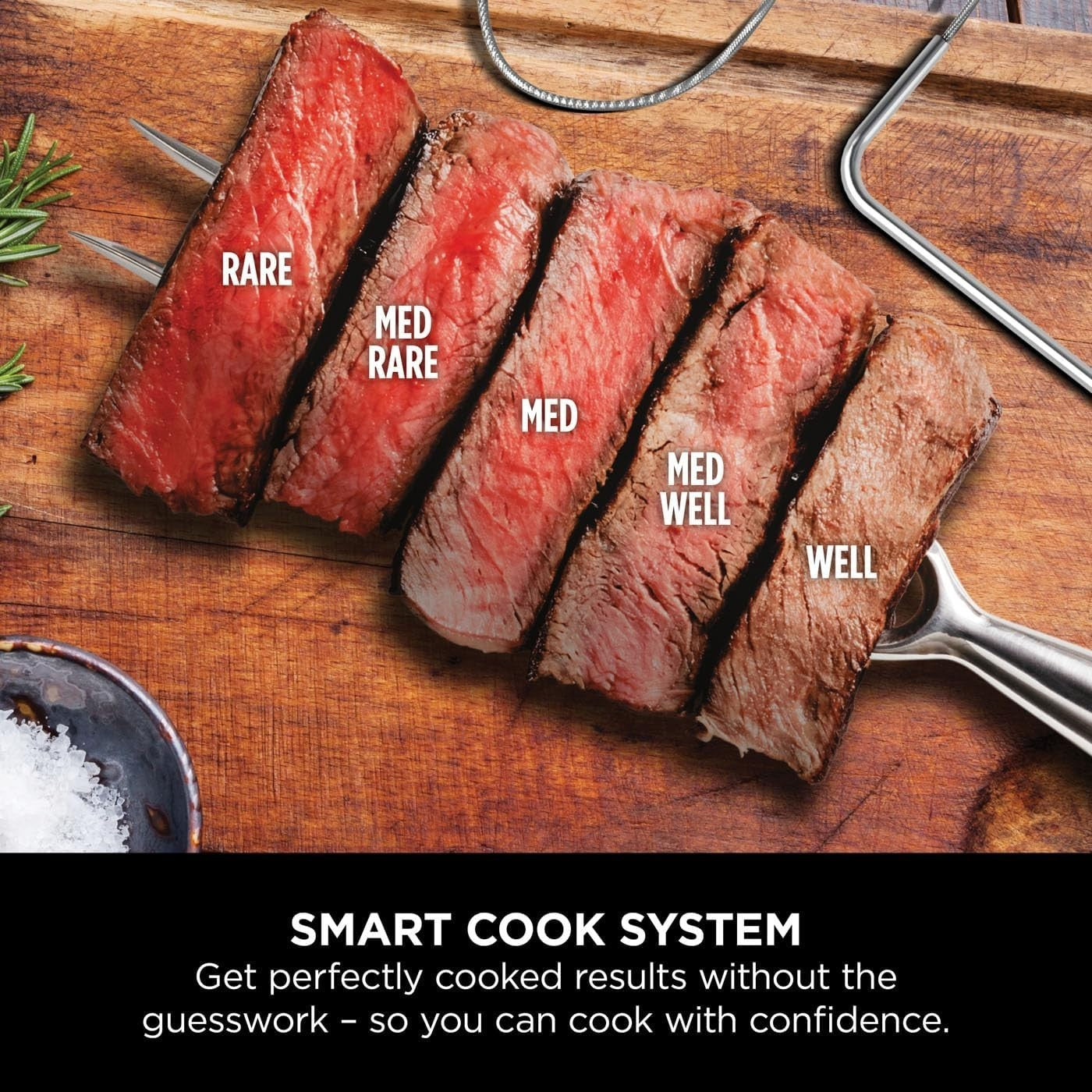 XL Electric BBQ Grill & Smoker with App Control, 7-in-1 Air Fry & 2 Temp Probes