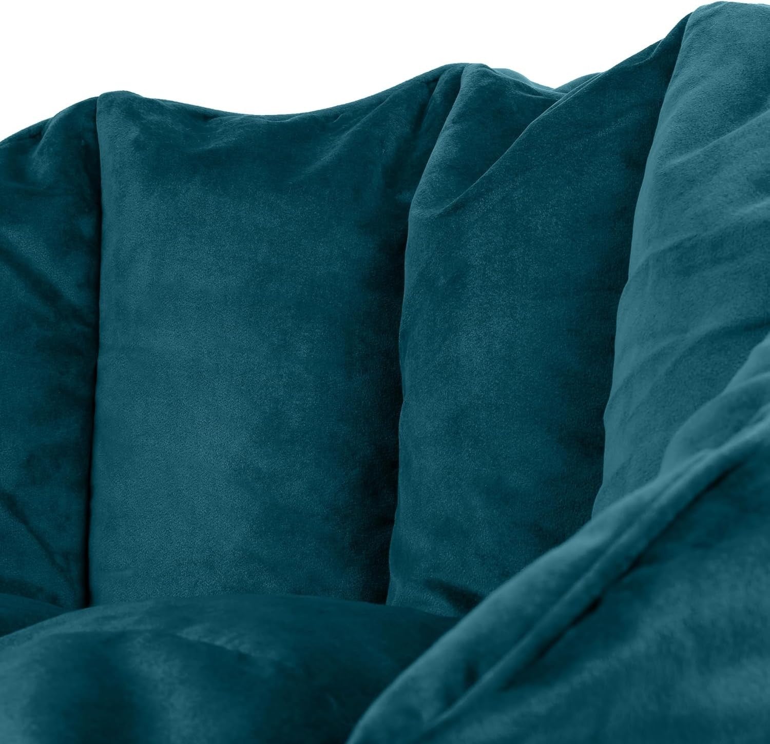 Teal Velvet Bean Bag Chair Adult Large Lounge Seat Soft Home Comfort