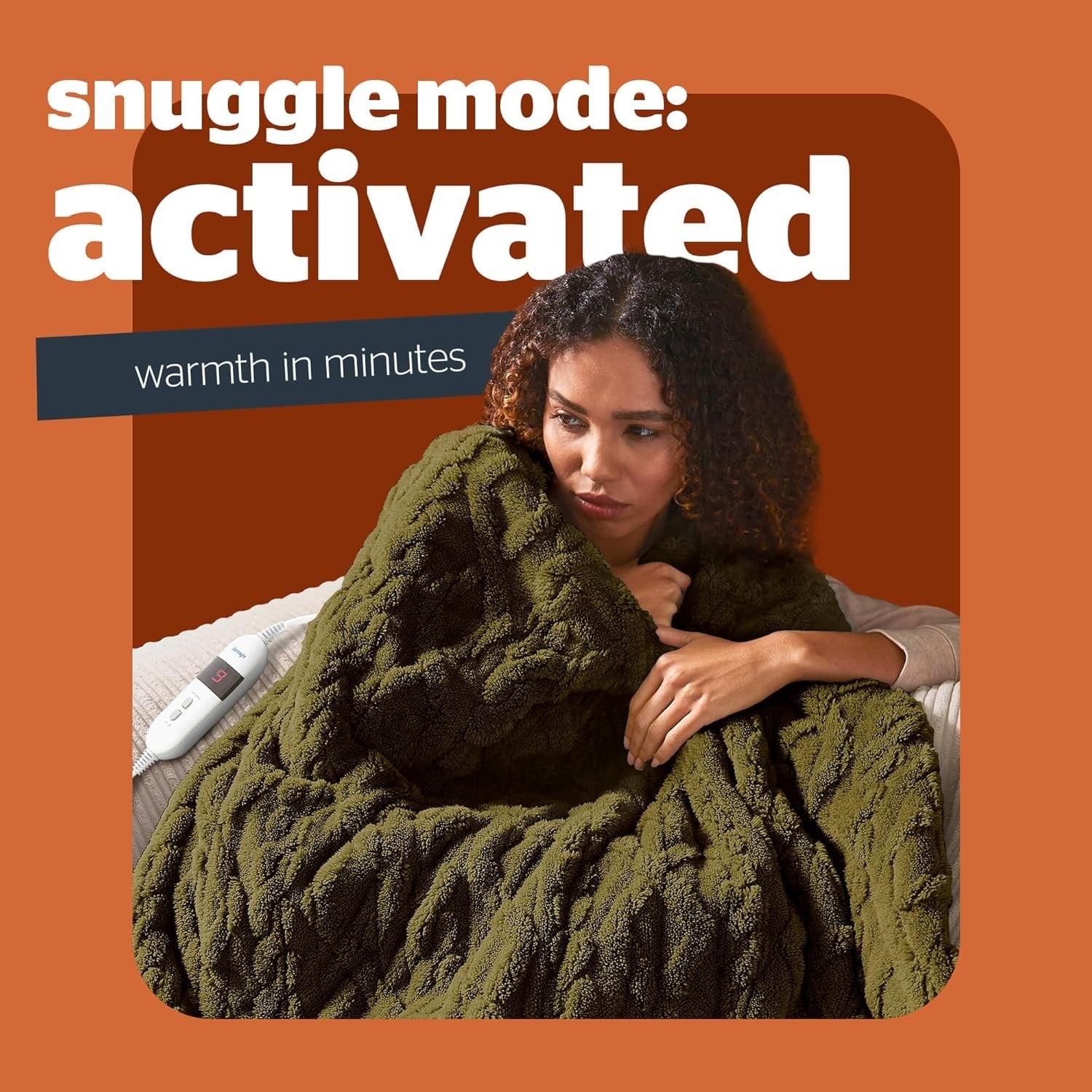 Electric Heated Throw Blanket 120x160cm Super Cosy Fleece 9 Heat Settings