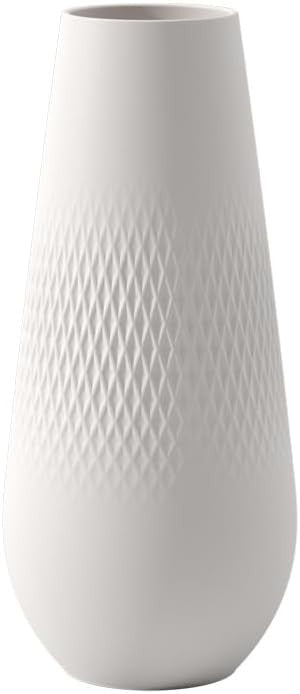 Large White Porcelain Tall Flower Vase Modern Home Decor Gift
