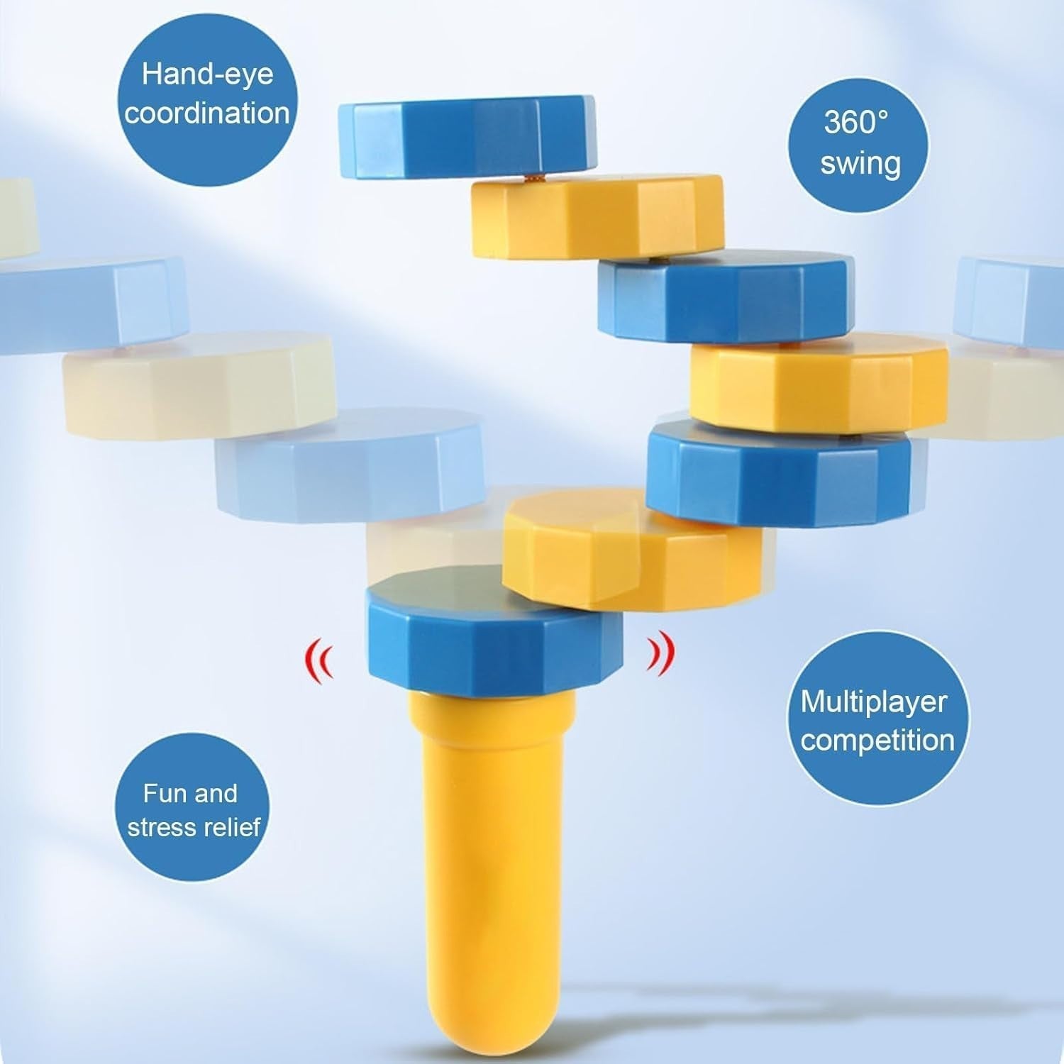 Handheld Wooden Balance Challenge Magnetic Fidget Focus Training Toy