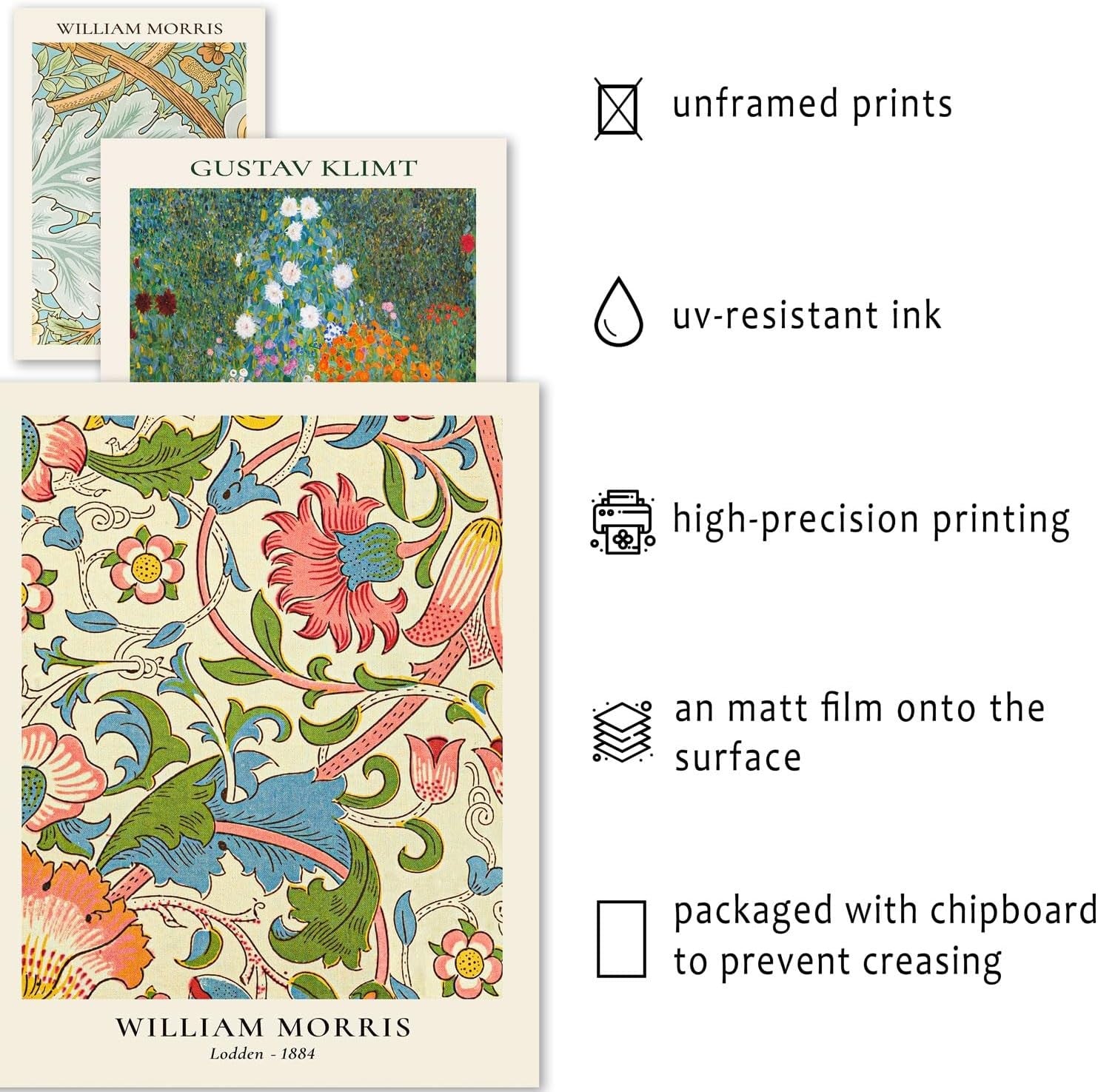 Vintage Eclectic Wall Art 16pc 11x14in Floral Gallery Poster Set