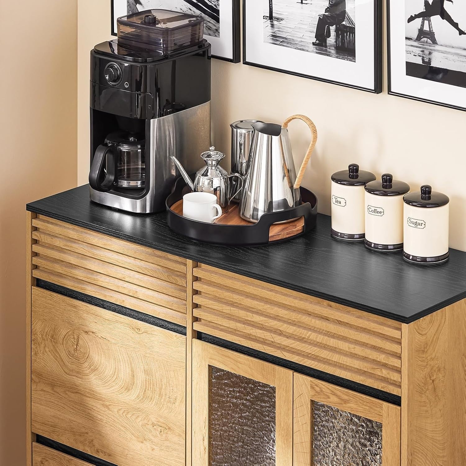 Luxury Sideboard Storage Cabinet with 3 Drawers & 3 Doors W112xD40xH89cm
