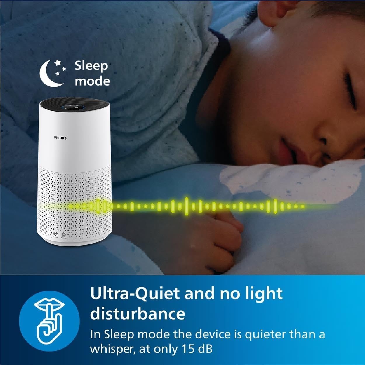Air Purifier Large Room HEPA CADR 300m³/h Ultra Quiet Sleep Mode