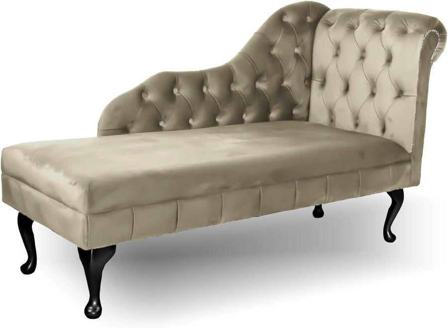 Velvet Tufted Chaise Lounge Sofa Right Hand – Handmade Comfort & Durable Build