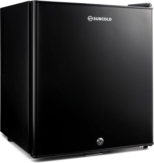 Mini Fridge 30L Compact Table Top Frost-Free LED Lockable Black