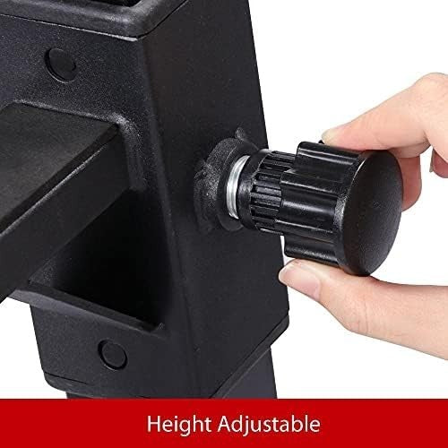 Professional Adjustable Squat Rack – Heavy-Duty Black Frame with Safety Spotters