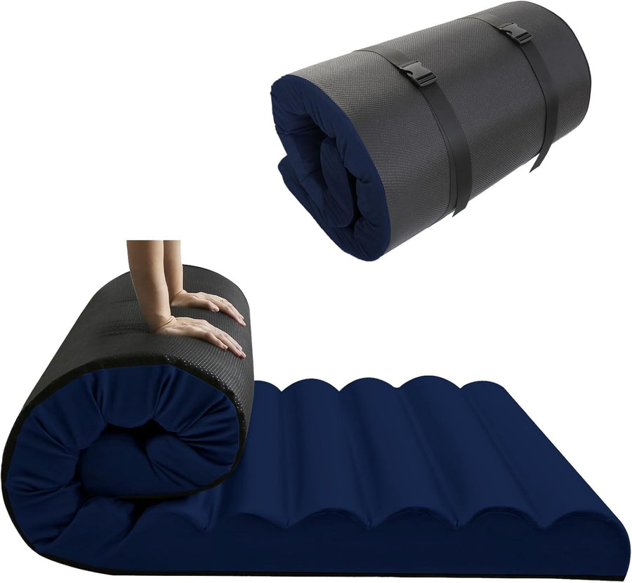 Portable Roll-Up Floor Mattress 190x120cm | High-Density Foam Futon Pad