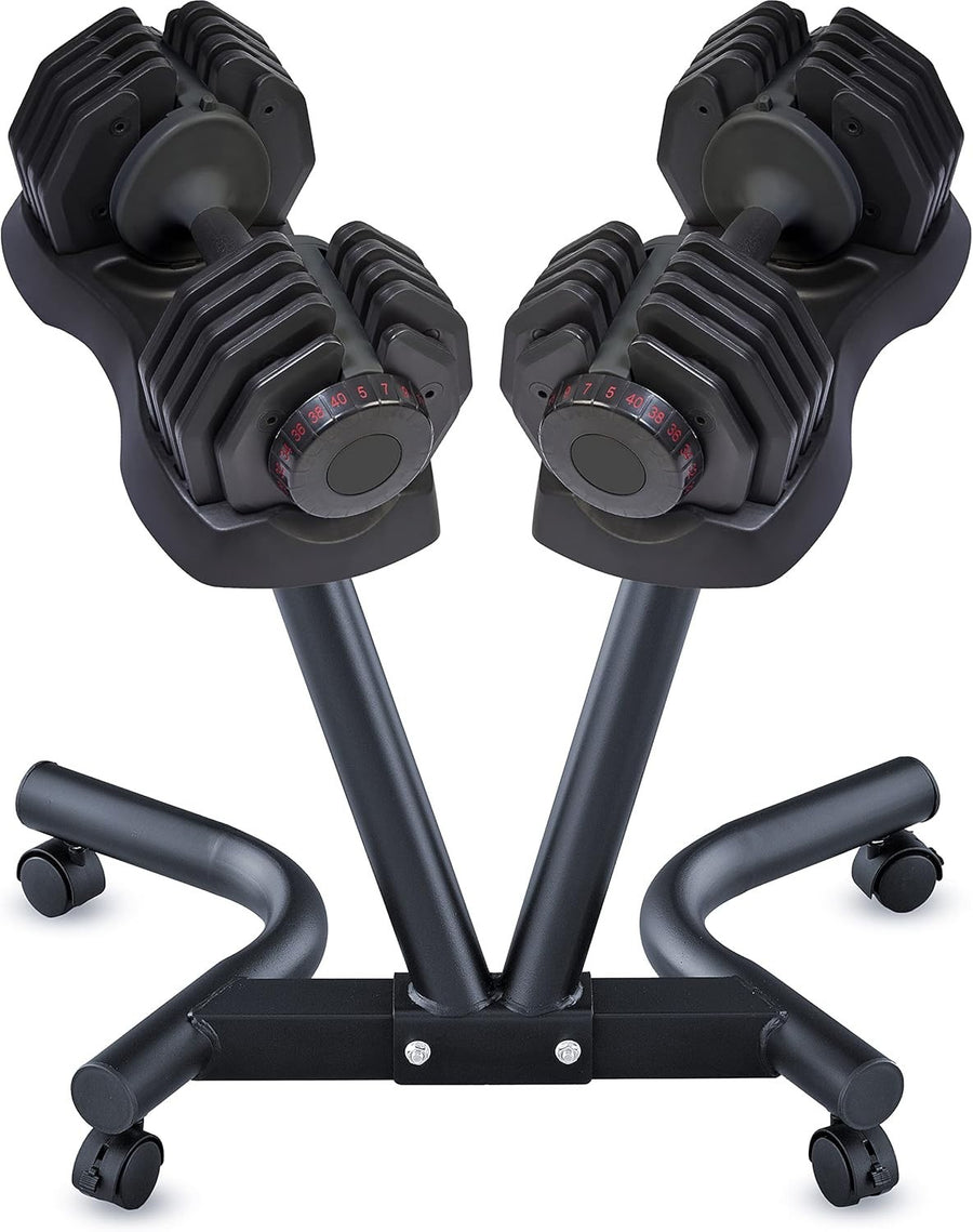 Smart Adjustable Dumbbell 5kg–40kg Dial Select Space Saving Home Gym