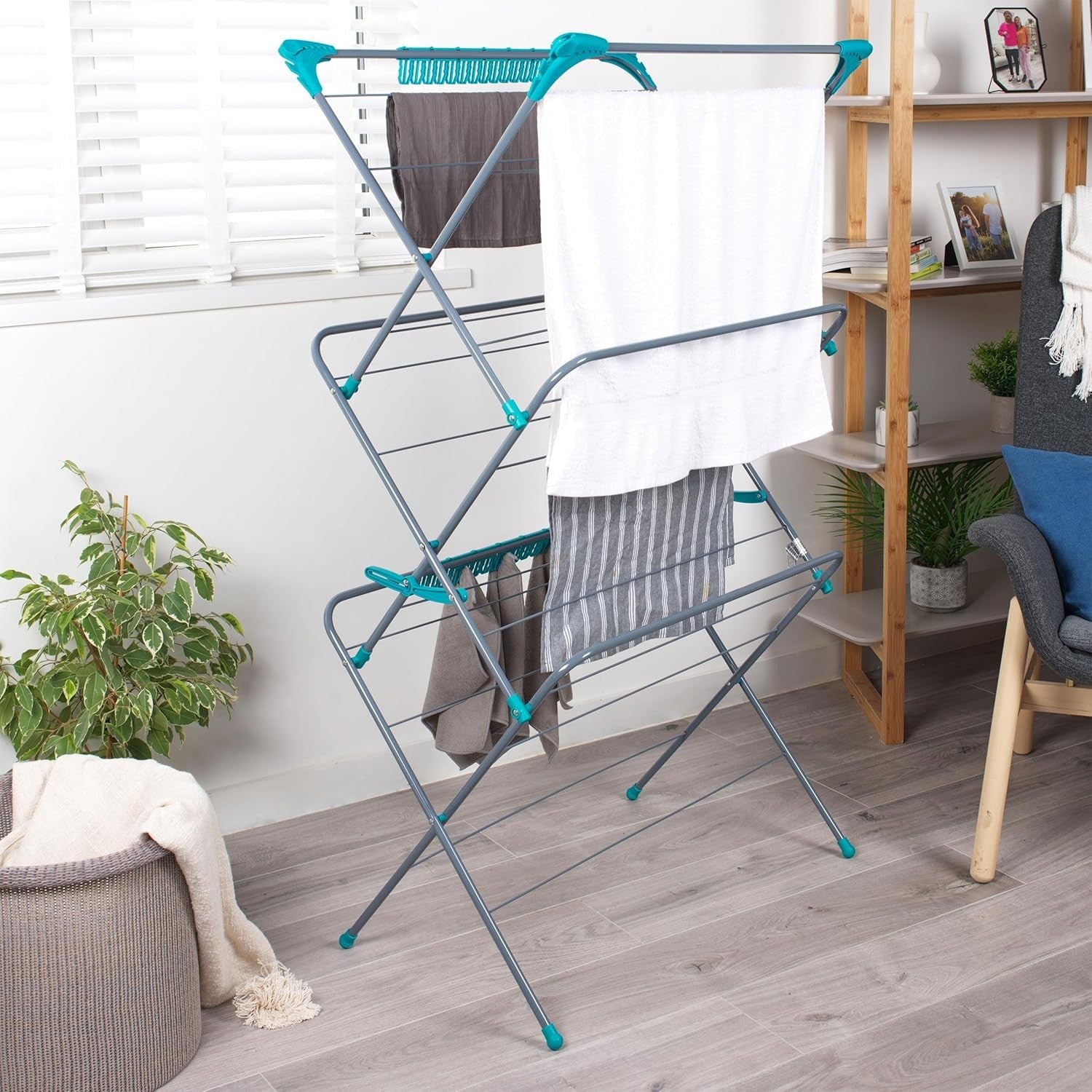 XL Foldable Clothes Airer Large Drying Rack 19m Space Indoor Laundry Horse