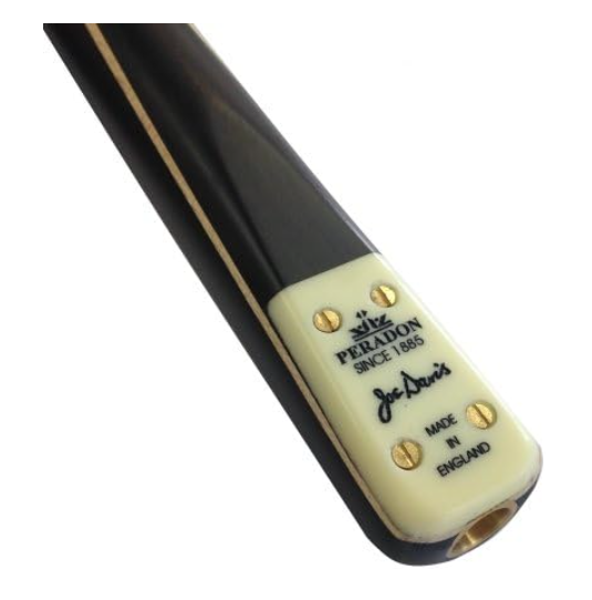 58in 2pc Snooker Cue Ash Shaft Ebony Butt Brass Joint 9.5mm Tip