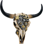 Steampunk Bull Skull Wall Art 3D Western