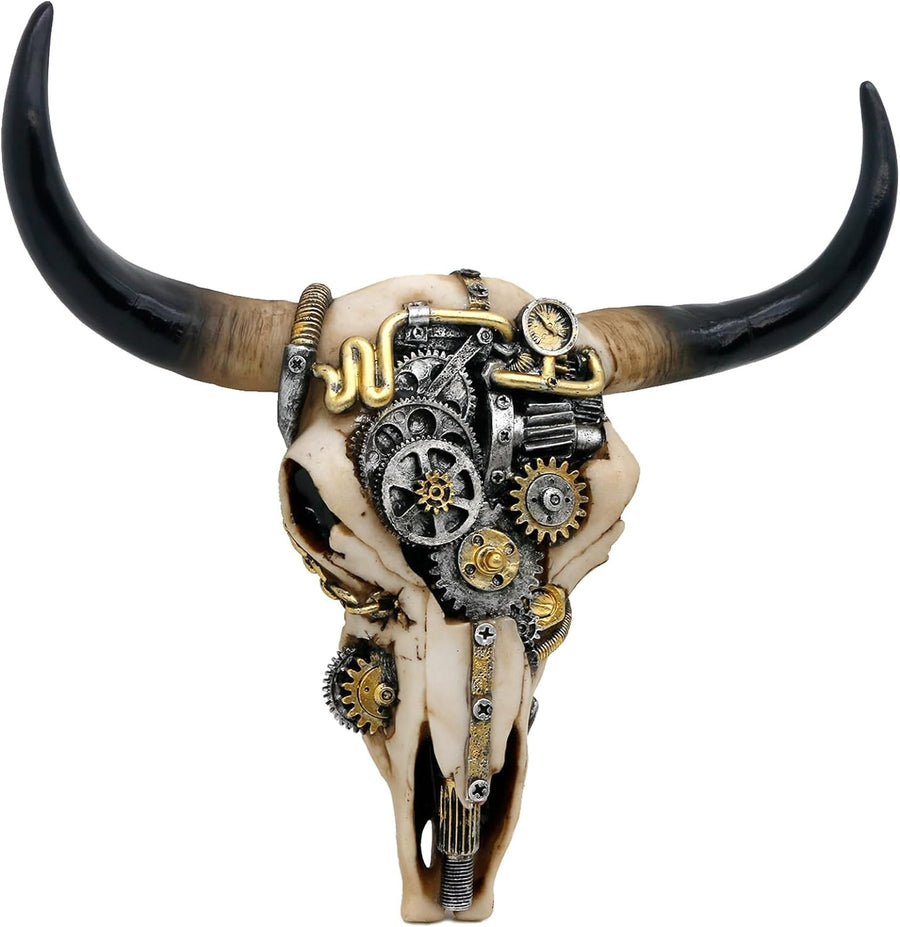 Steampunk Bull Skull Wall Art 3D Western