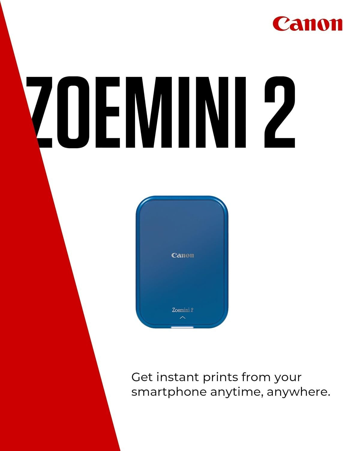 Portable Wireless Photo Printer | Compact ZINK, Bluetooth, USB-C, Navy Blue