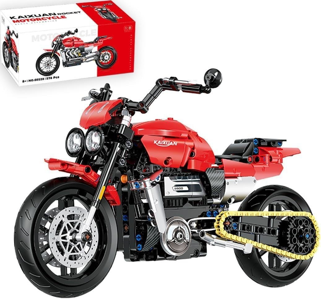 578 PCS Motorcycle Building Blocks Kit – Realistic, Educational & Collectible
