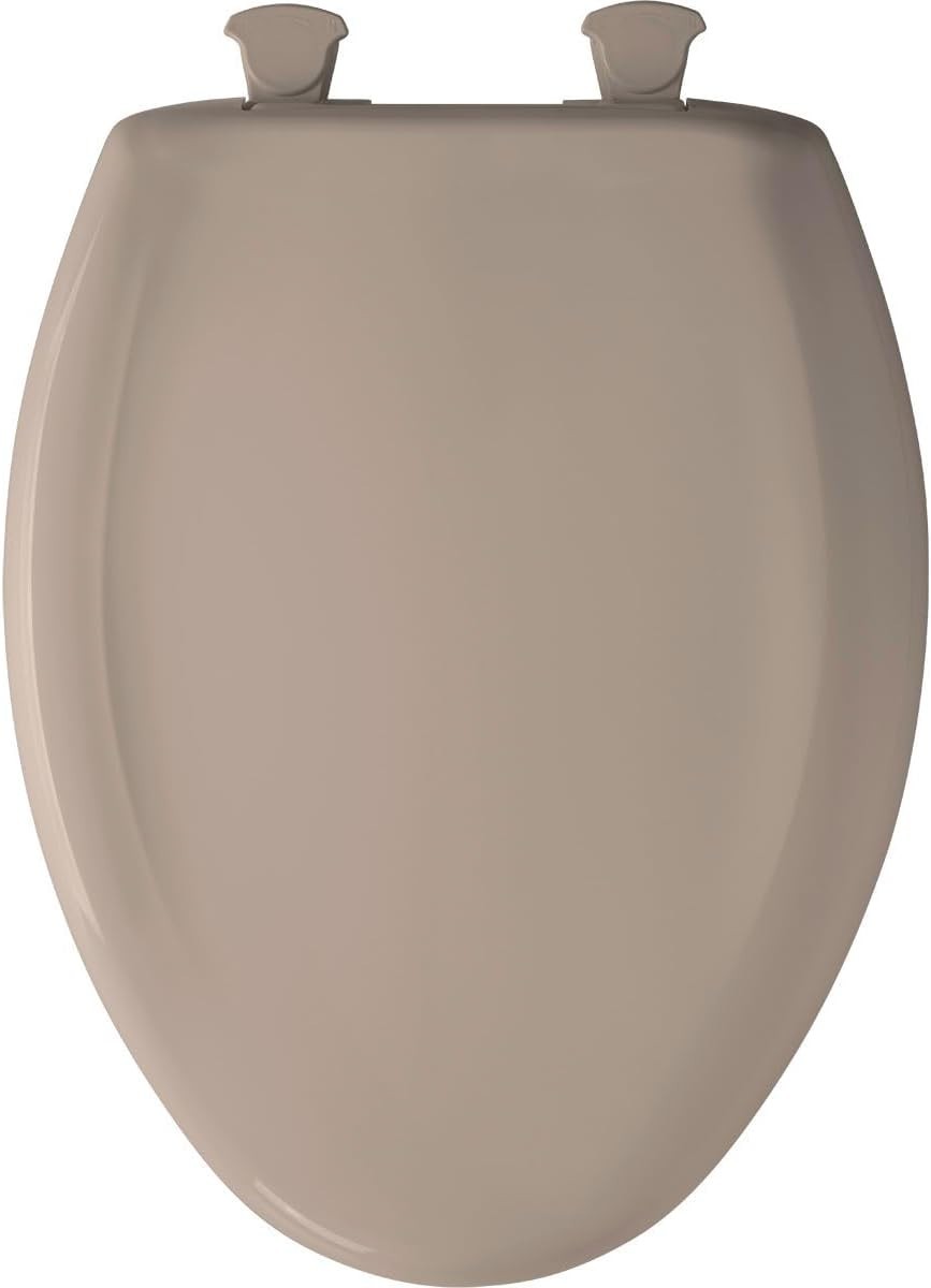 Blush Elongated Toilet Seat Soft Close Closed Front Easy-Clean