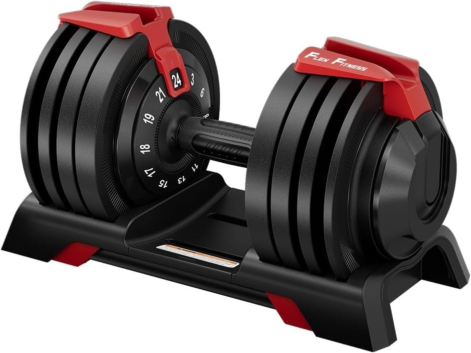 3–24KG Quick Select Adjustable Dumbbells Pair Non-Slip Home Gym