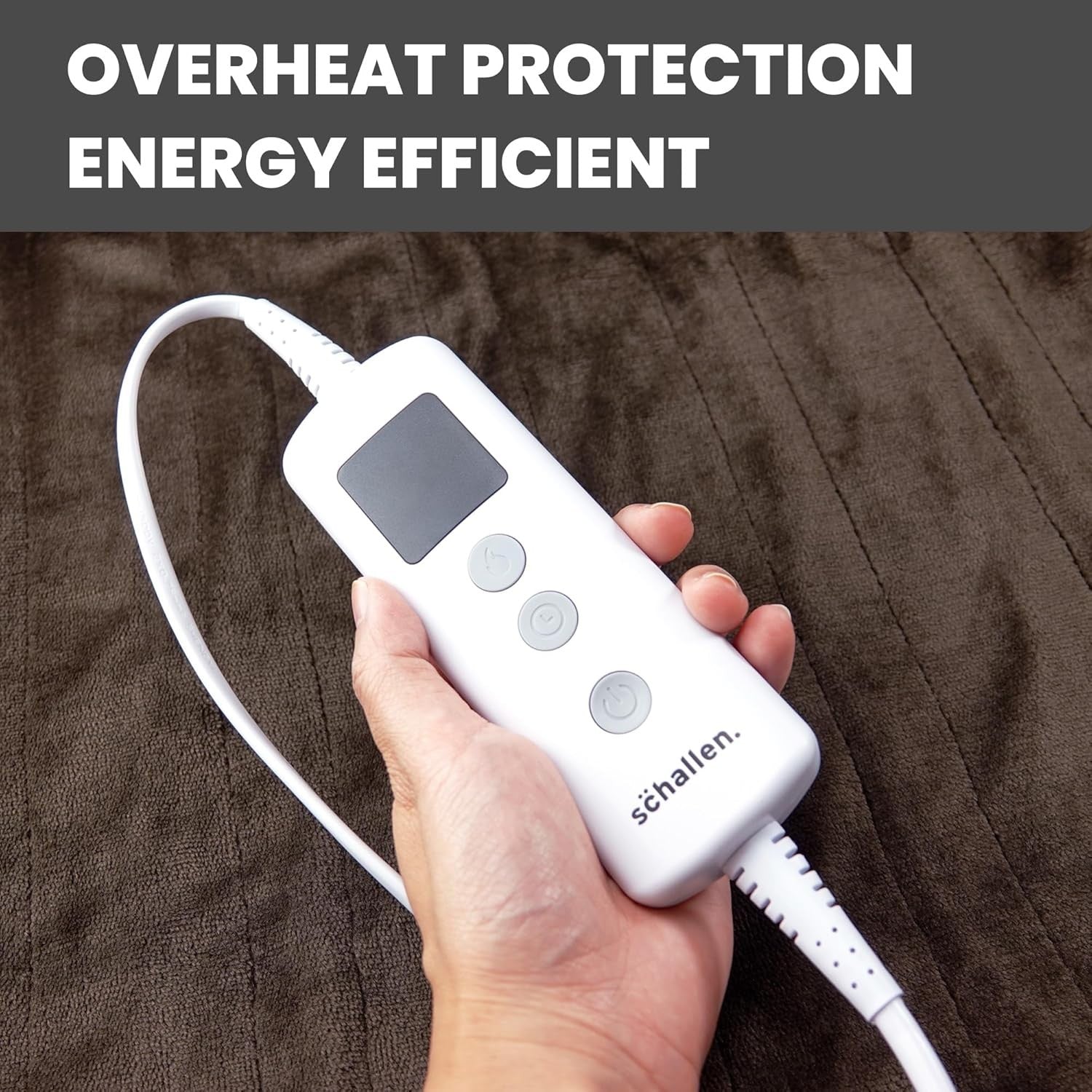 Electric Heated Throw Blanket 120x160cm Soft Fleece Timer 10 Heat Levels