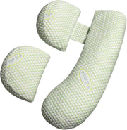Pregnancy Pillow for Side Sleepers Double Wedge Back & Belly Support Adjustable