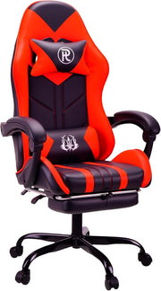 Ergonomic Gaming Chair with Footrest & Lumbar Support – Red PC Seat