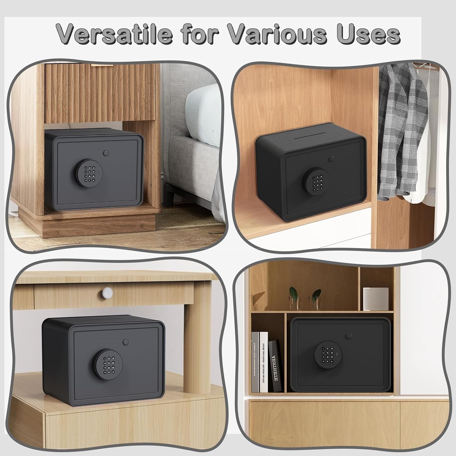 Kids Mini Safe Box Electronic Money Bank Keypad Lock Piggy Bank Black