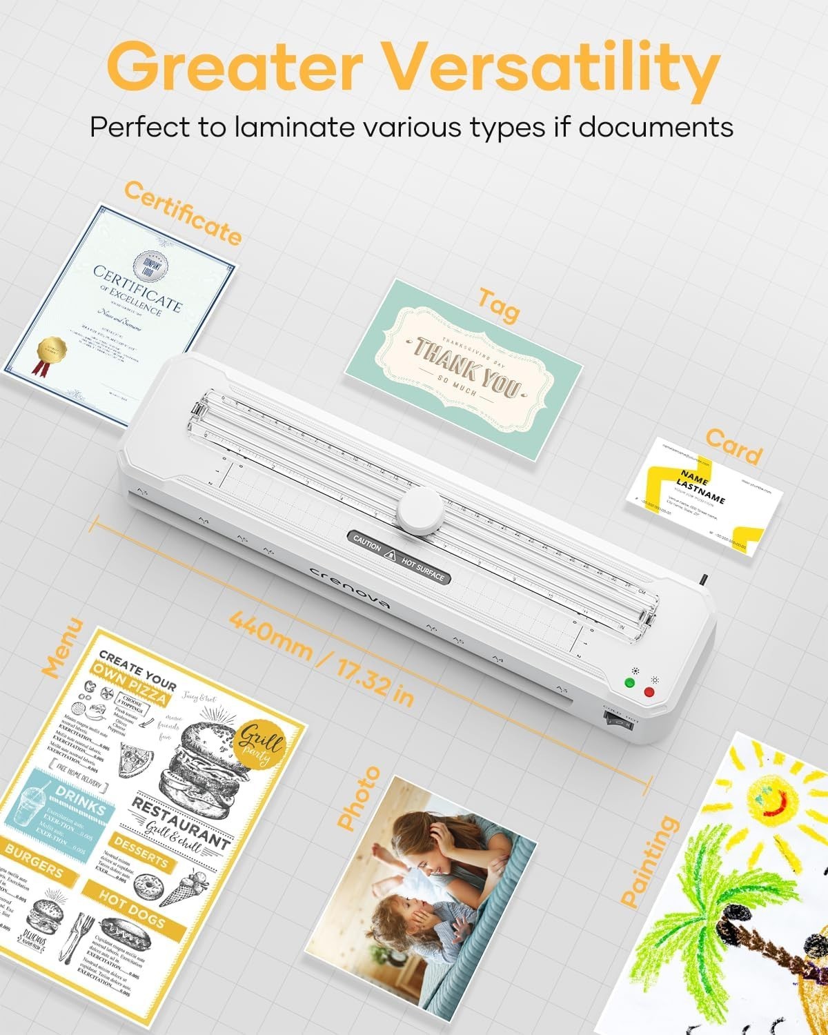 A3 Laminator 13in Hot Cold Machine with Cutter Fast Jam Free