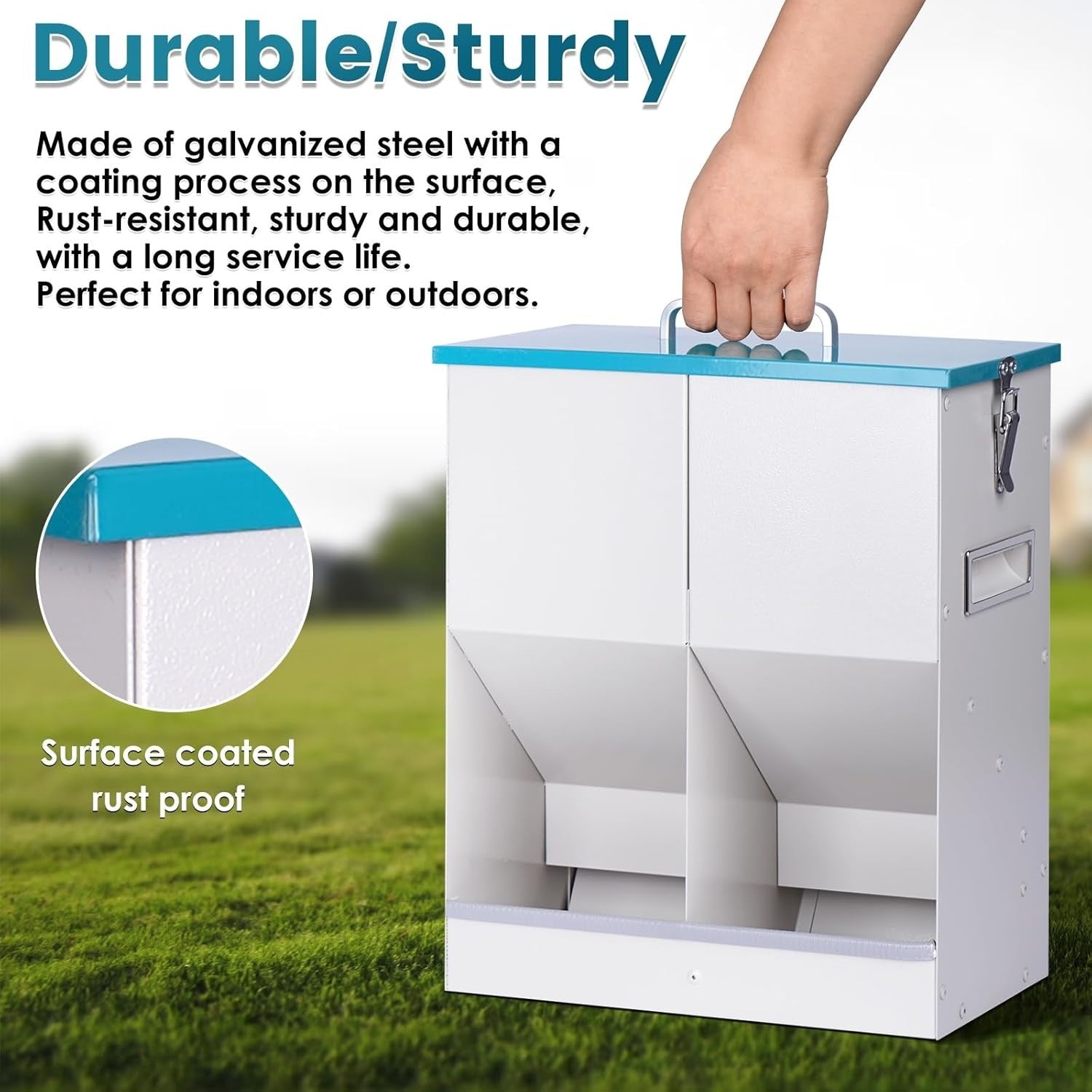 10L Automatic Pet Feeder for 2 Cats Dual Hopper Gravity Food Dispenser