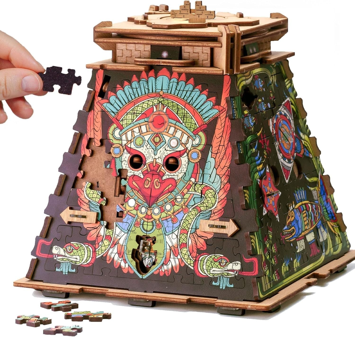 3D Wooden Puzzle Box Escape Room Game - Brain Teaser Gift for Adults & Teens