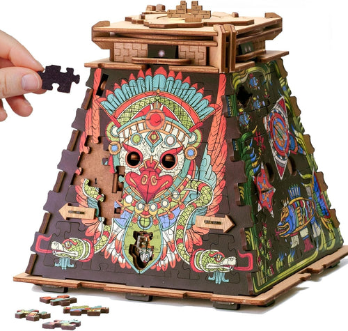 3D Wooden Puzzle Box Escape Room Game - Brain Teaser Gift for Adults & Teens