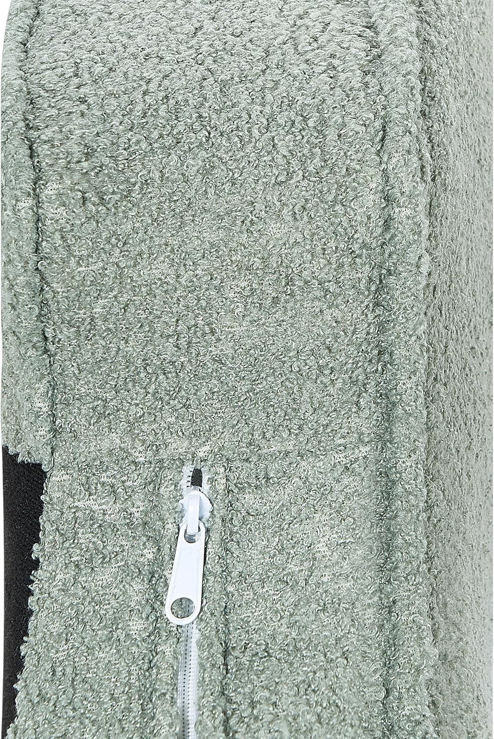 Modern Green Boucle Chaise Lounge with Reclining Back & Black Metal Legs