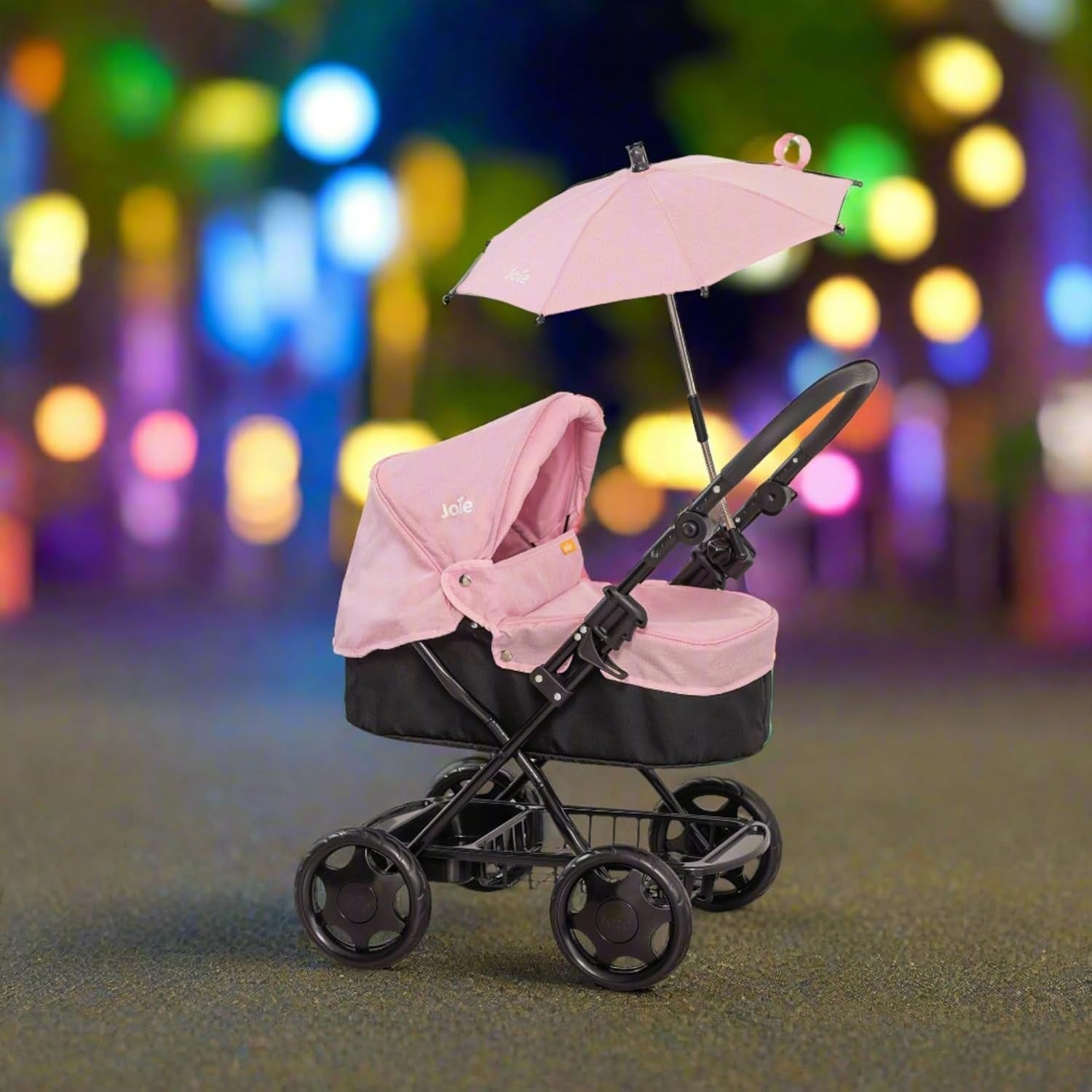 Classic Doll Pram Pushchair with Parasol Changing Bag Foldable 3+