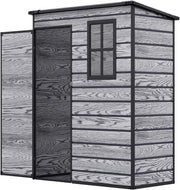 Plastic Garden Shed 4.6x2.6ft Outdoor Waterproof Storage with Floor & Window