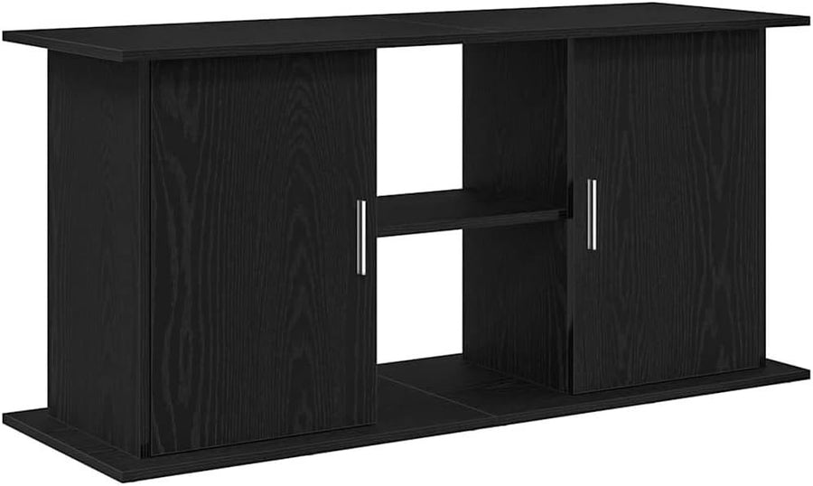 Large Black Fish Tank Stand 121x41x58cm with Storage, Modern Cabinet