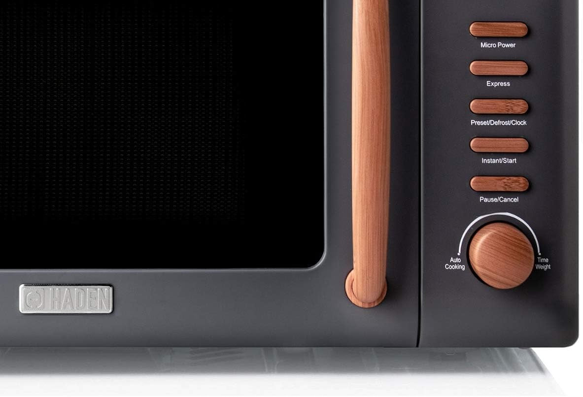 27cm 800W Grey Microwave Oven with 5 Power Levels & Auto Cook Functions