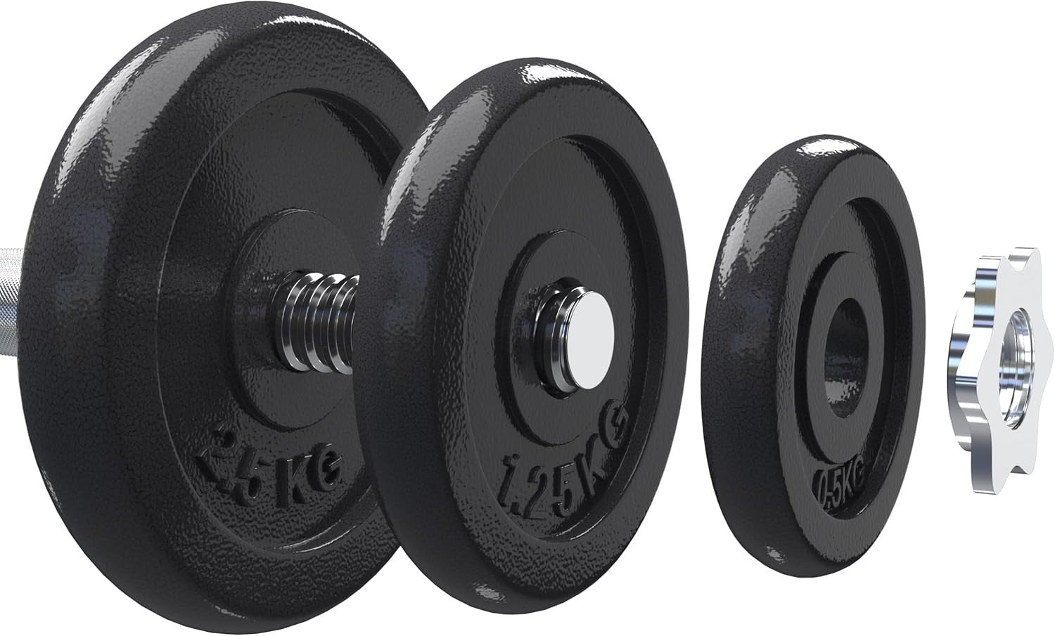 20kg Adjustable Dumbbell Barbell Set Cast Iron Weights Home Gym