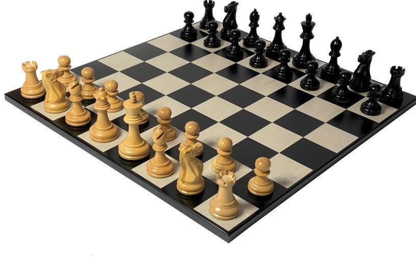 Luxury Winchester Chess Set 20" Board & Burl Box | Weighted Staunton Pieces