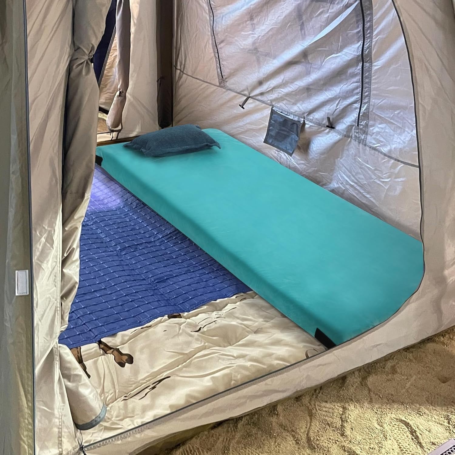 Foldable Memory Foam Camping Mattress Portable Sleeping Pad with Zipper Cover