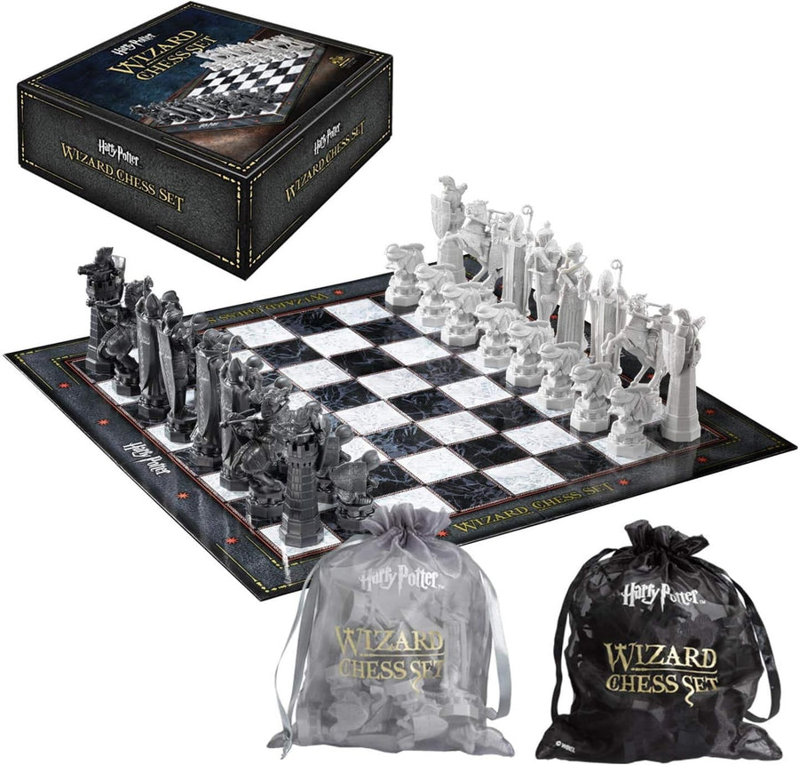 Wizard Chess Set Luxury Display – Detailed Battle Pieces & Board | Collector Gif