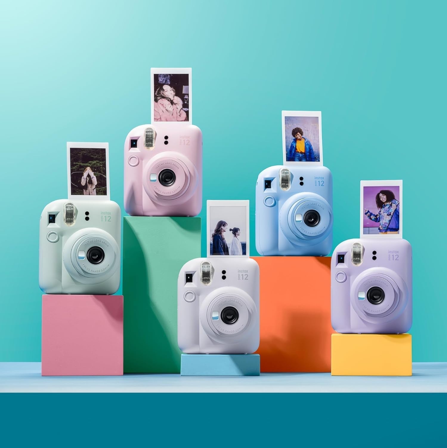 Mini Instant Camera Clay White Selfie Mirror Auto Flash Photo Printer