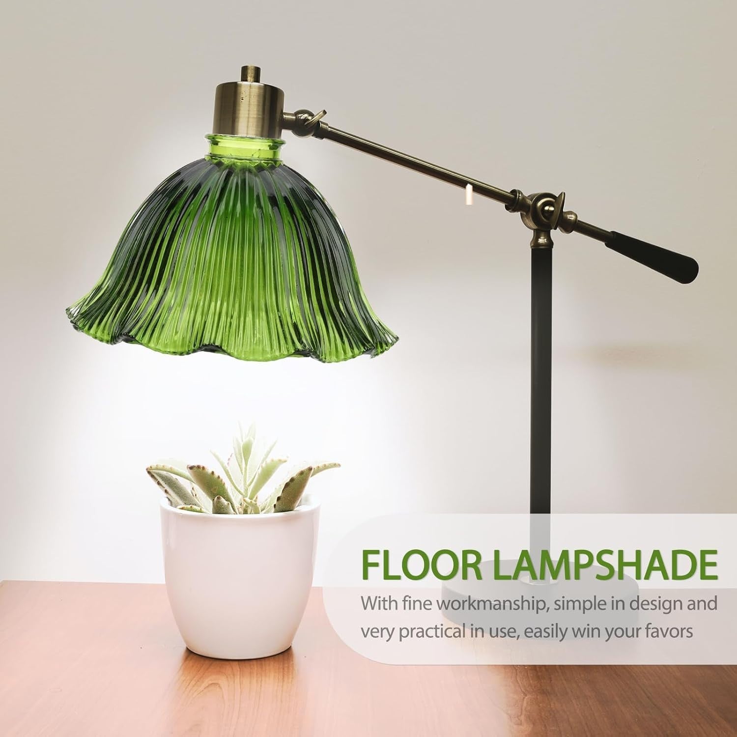 Dark Green Glass Lampshade Chandelier Ceiling Light Shade Decorative Cover
