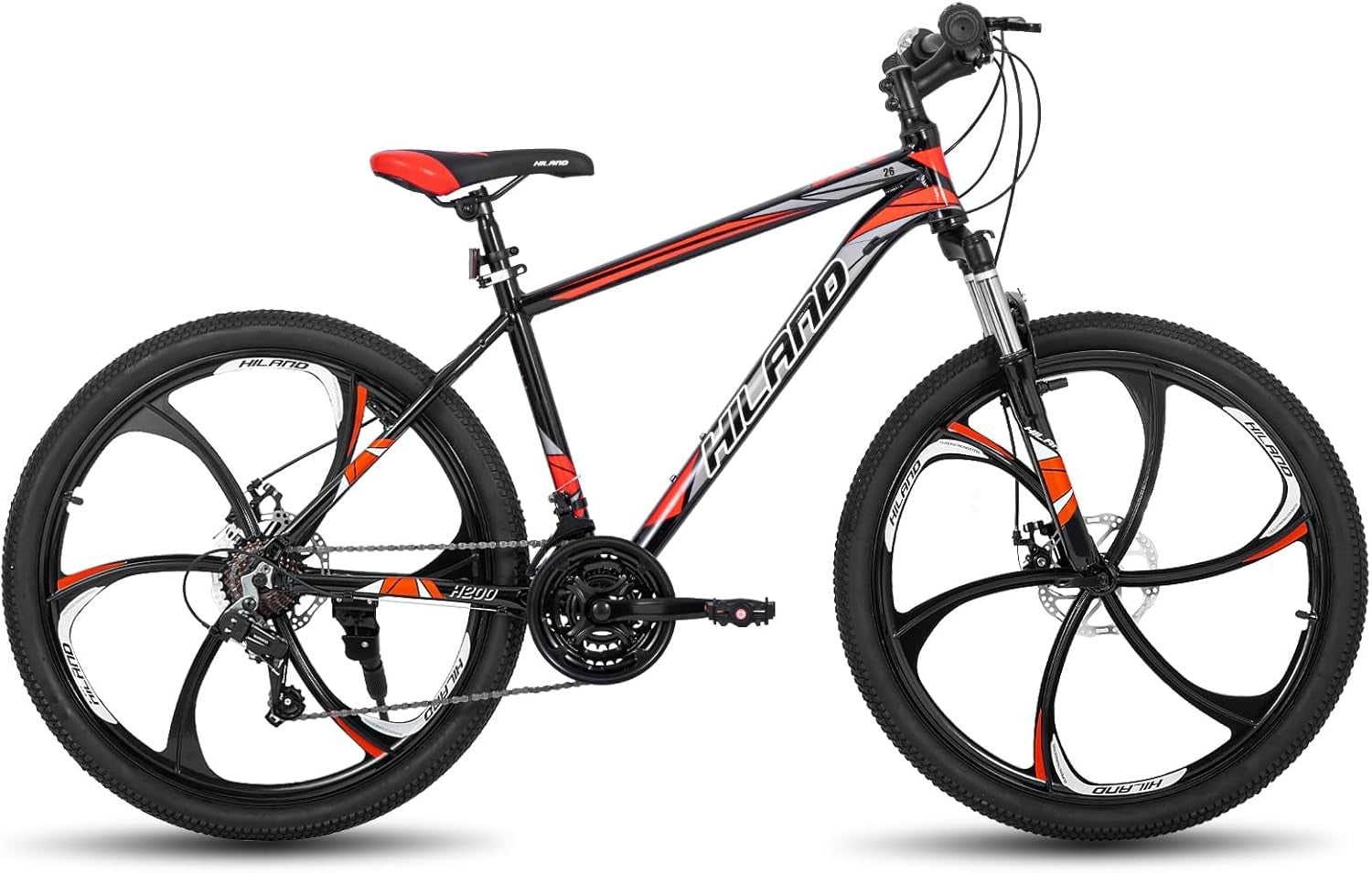 26" Mountain Bike 21-Speed Disc Brakes Aluminum Frame Lightweight MTB