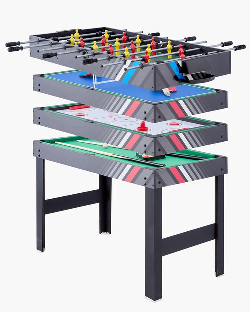 48 Inch 4 in 1 Game Table Air Hockey Pool Foosball Tennis Combo