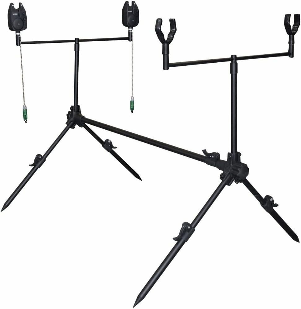 Complete Carp Fishing 2-Rod & Reel Set 3.32m With Alarms & Holder
