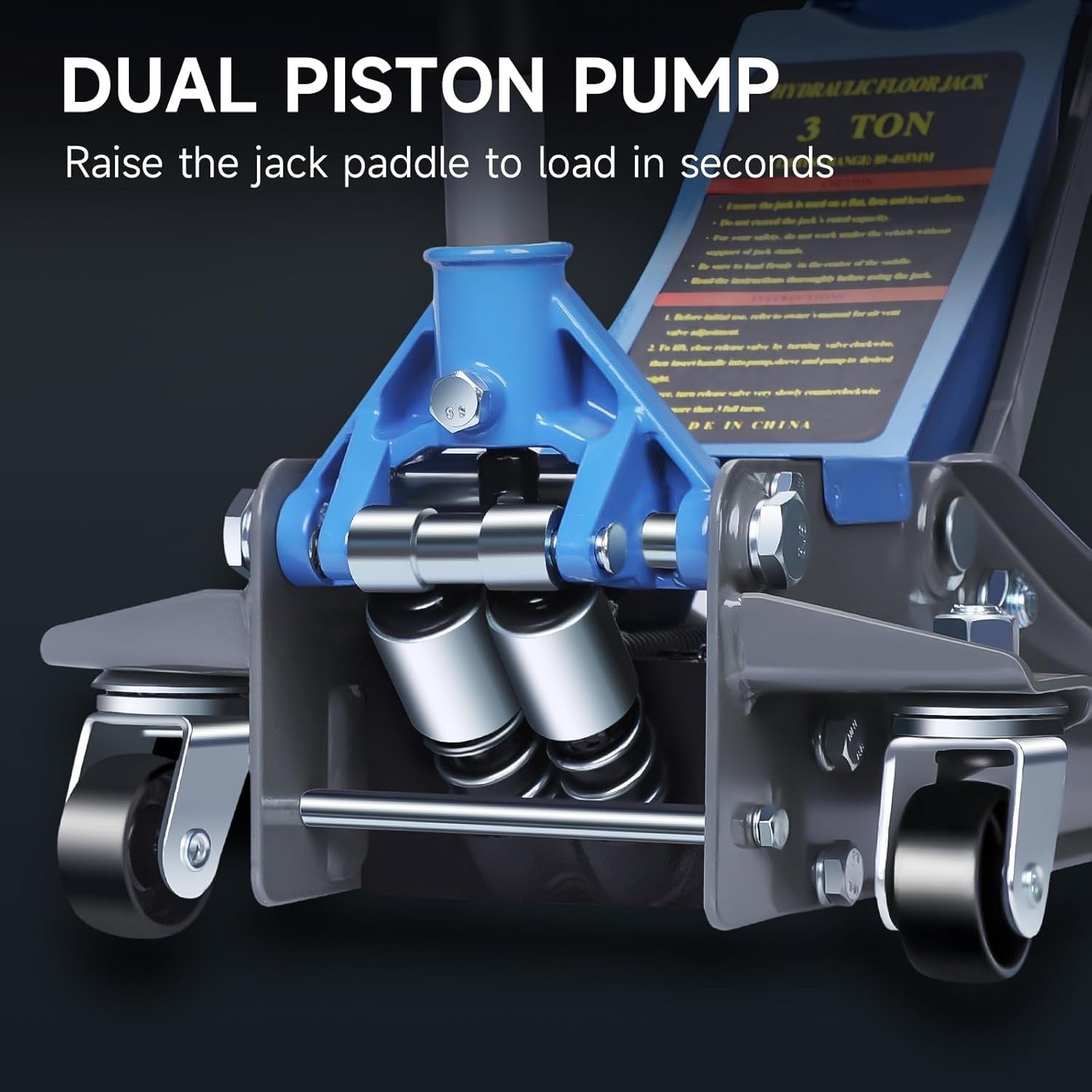 3 Ton Low Profile Hydraulic Floor Jack Aluminum Steel Fast Lift Car SUV 6600lbs