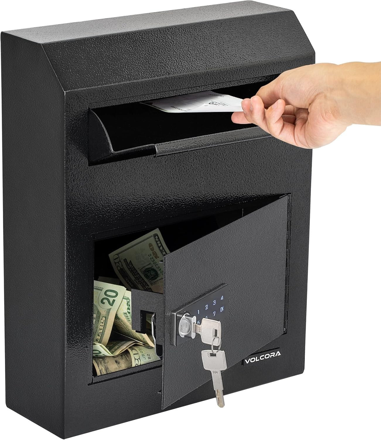 Cash Drop Box Digital Keypad Lock Wall Mount Deposit Safe Mailbox
