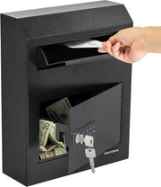 Cash Drop Box Digital Keypad Lock Wall Mount Deposit Safe Mailbox