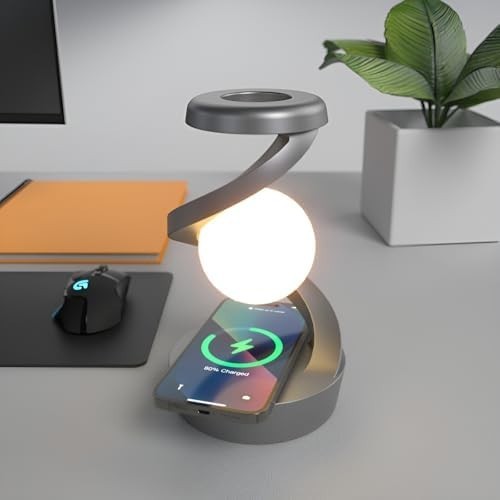 White Magnetic Levitating RGB Lamp Floating LED Night Light