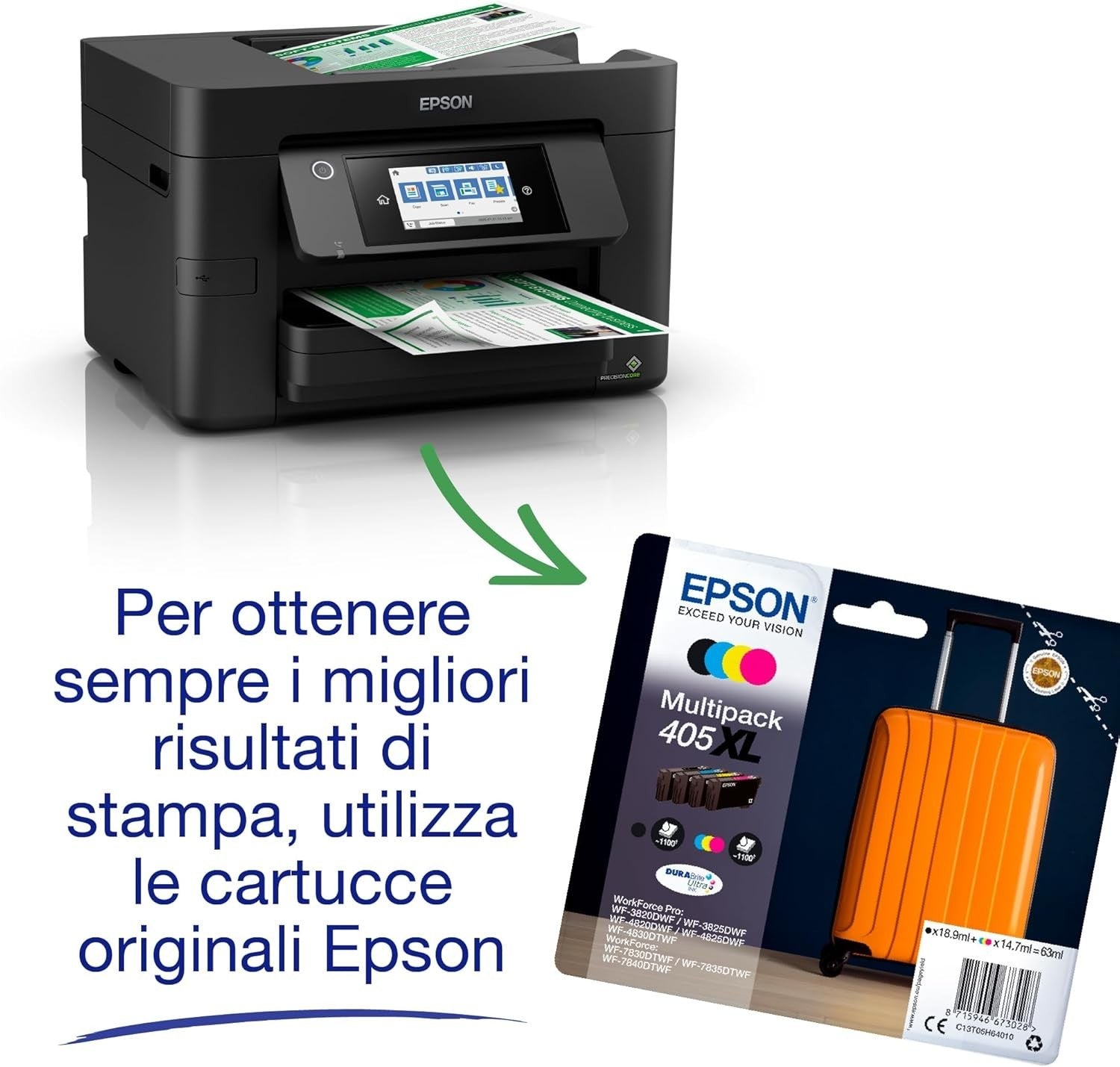 Black A4 Inkjet Multifunction Printer WiFi Auto-Duplex 25ppm