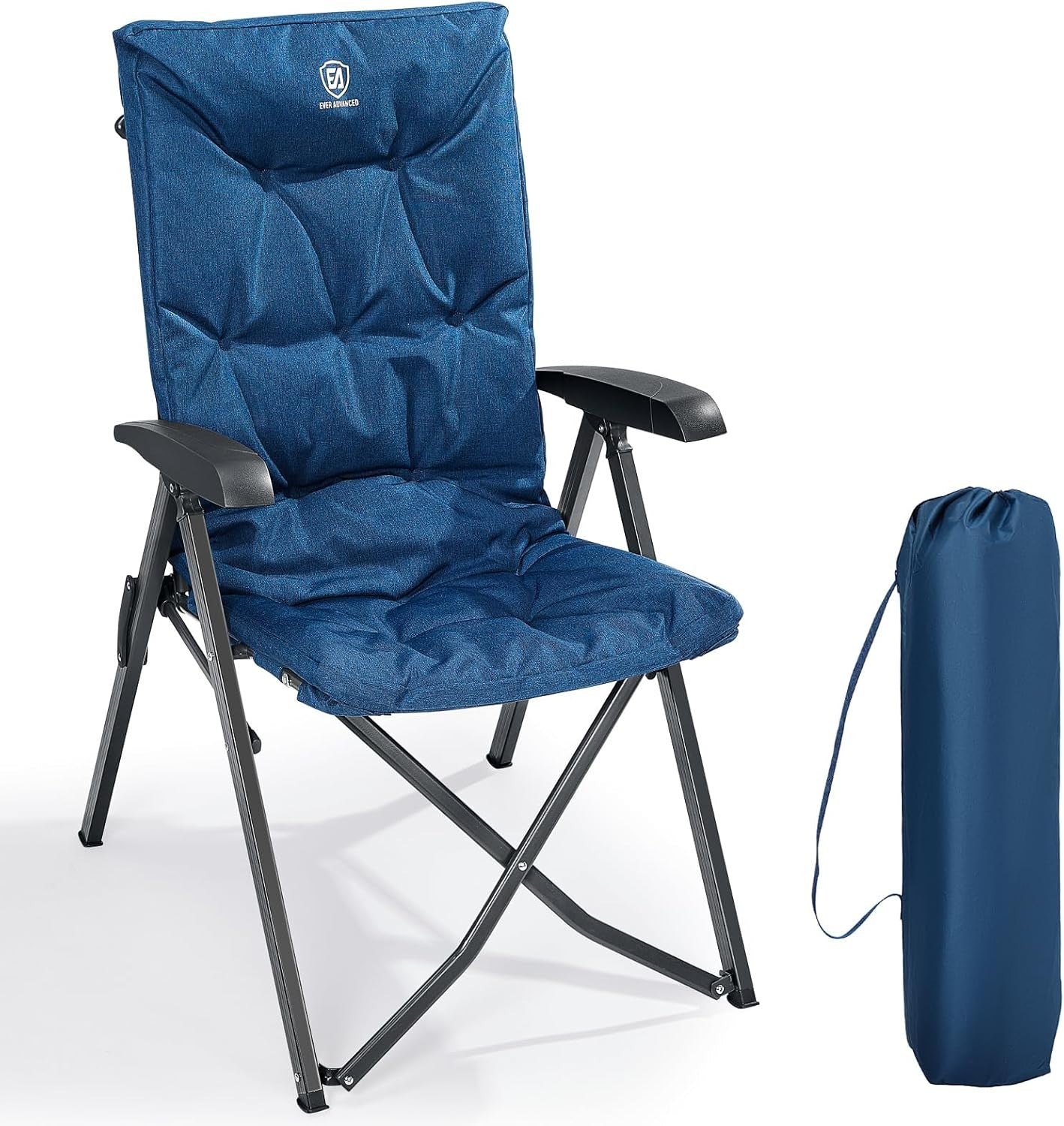 Luxury Folding Camping Chair | High Back Recliner, Padded & Heavy Duty